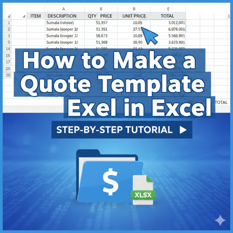How to Make a Quote Template in Excel (Free Quote Maker Guide)